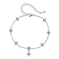 Minimalist zodiac bracelet crafted from 925 sterling silver with platinum finish