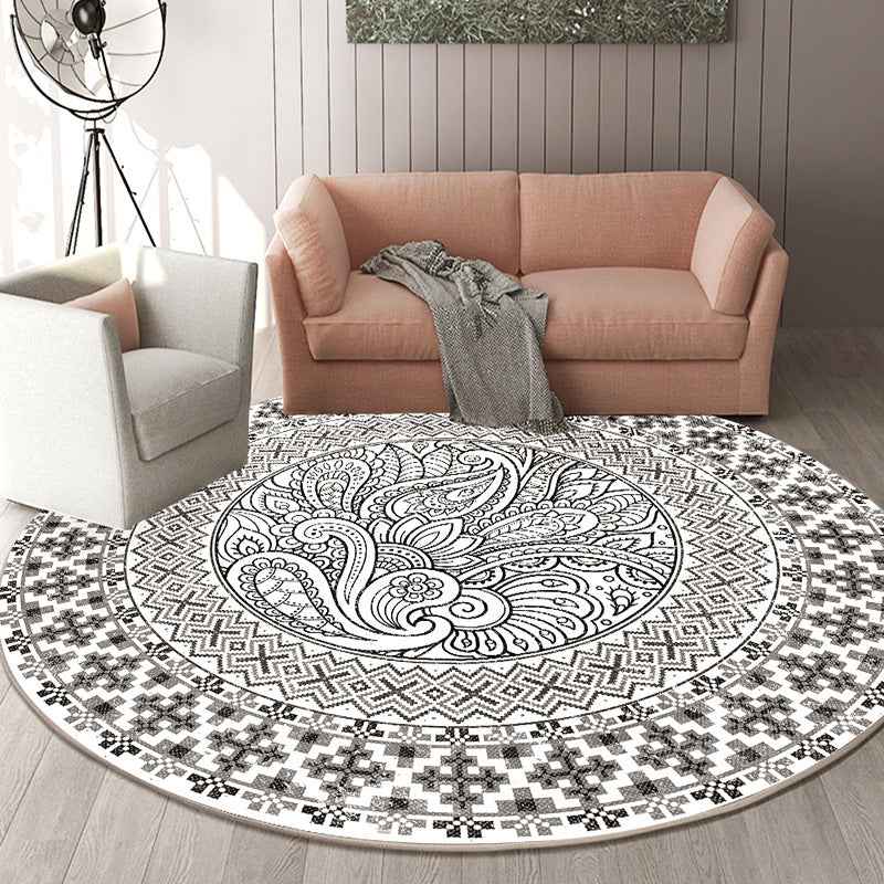 Modern Round Living Room Rug - Chic and Cozy Home Décor Solution