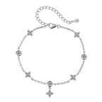 Close-up of 2.4-carat moissanite stone on zodiac constellation bracelet