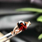 January Birthstone 925 Sterling Silver Garnet Ring – Adjustable Floral Design