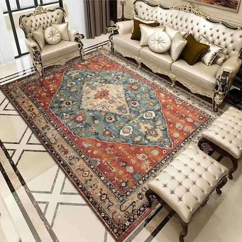 Vintage Bohemian Area Rug – Soft Non-Slip Persian-Style Carpet for Living Room and Bedroom Decor