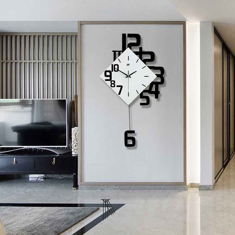 Fashion Wall Clock - Creative and Stylish Number Display for Modern Spaces