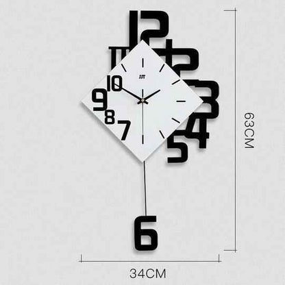 Fashion Wall Clock - Creative and Stylish Number Display for Modern Spaces