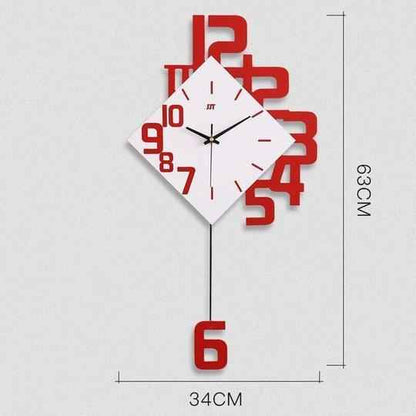 Fashion Wall Clock - Creative and Stylish Number Display for Modern Spaces