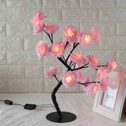 Rose LED Tree Lamp – Stylish Table Lamp for Home Décor and Soft Lighting