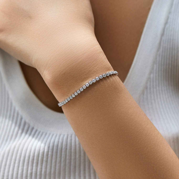 Silver Tennis Bracelet S925 – Sterling Silver Adjustable Bracelet