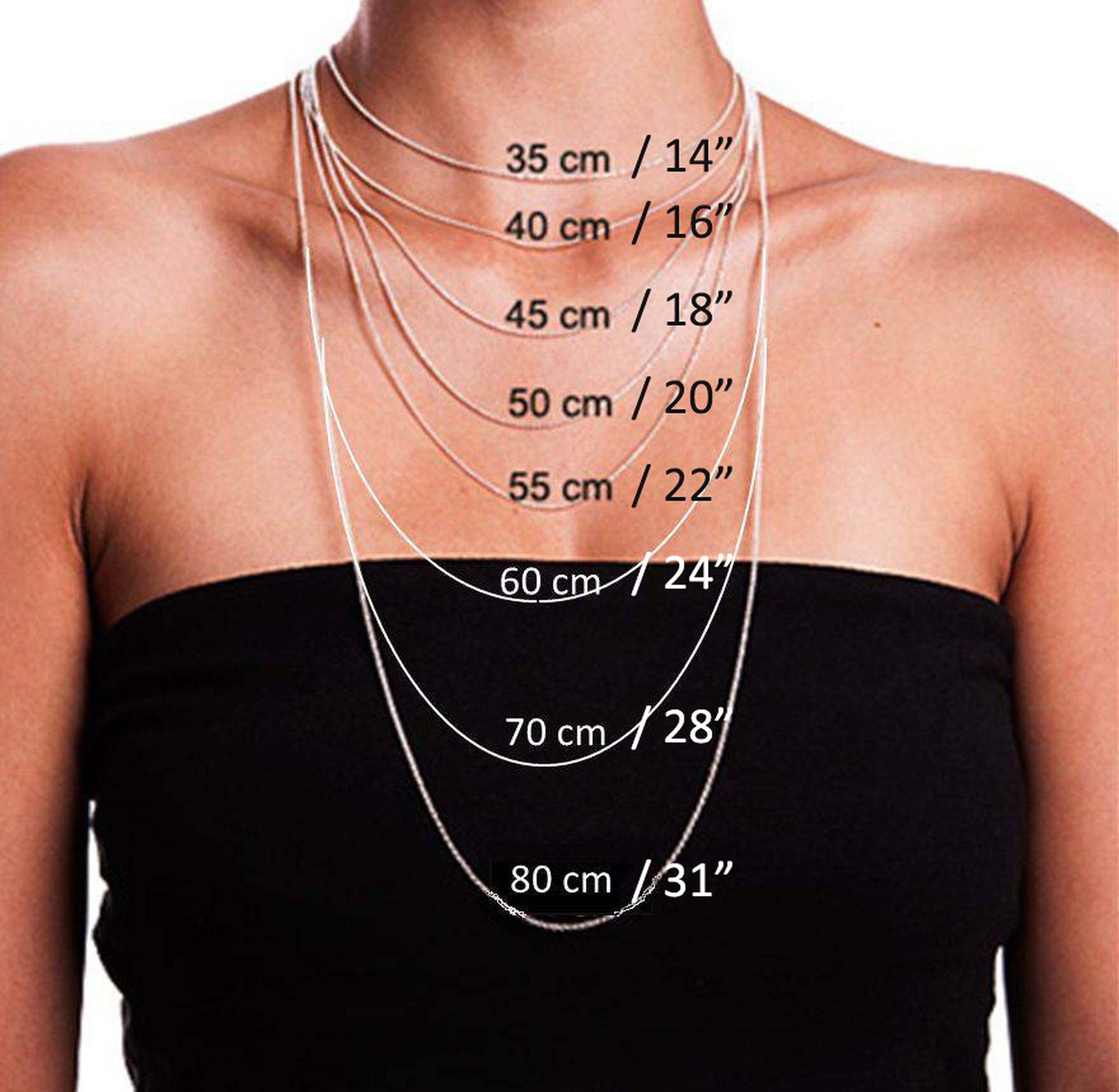 necklace length guide different chain lengths on neck