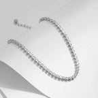 Adjustable tennis bracelet for women crafted from 925 sterling silver