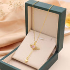 Cupid's Heart Crystal Necklace - Exquisite Cupid Heart Necklace for Every Occasion
