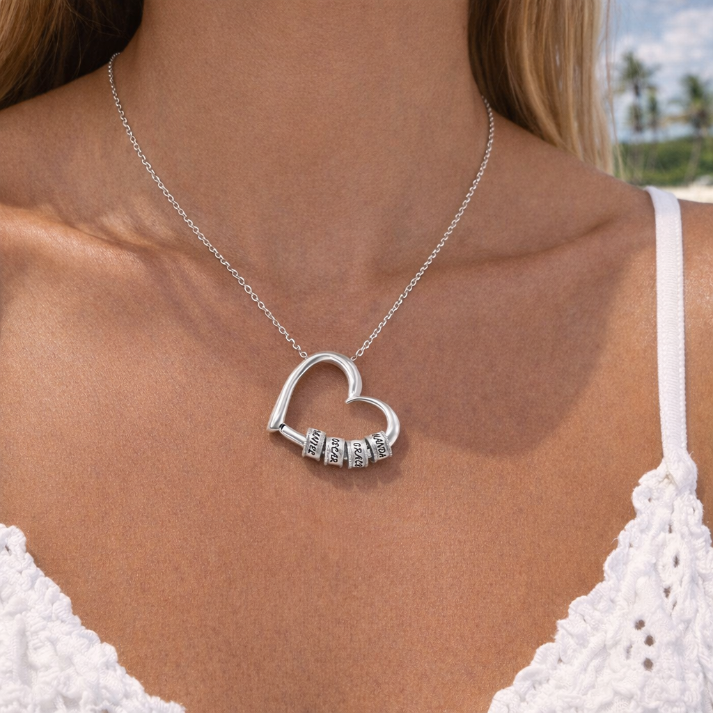 Personalized jewelry gifts for her – custom necklace on model