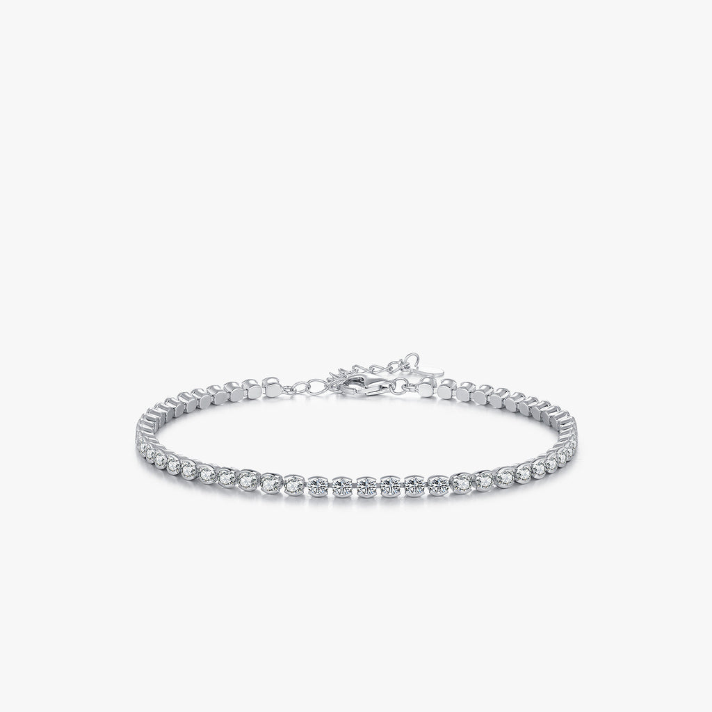 Tennis bracelet women 925 sterling silver with sparkling stones