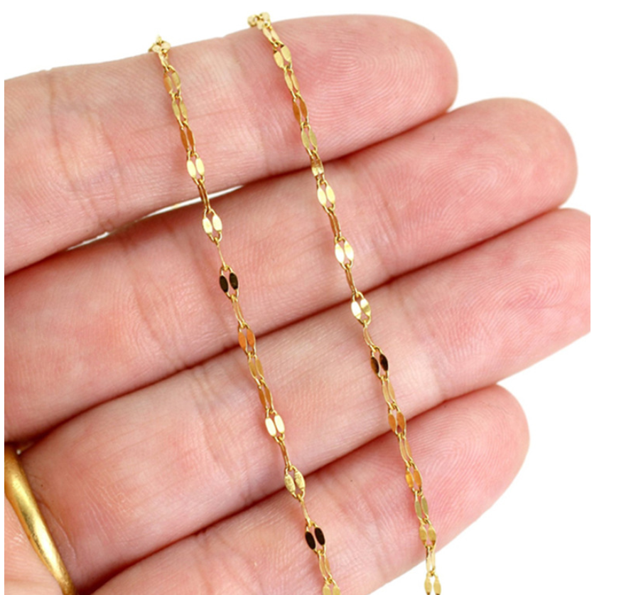 Elegant thin gold chain bracelet for women, tarnish-resistant titanium steel