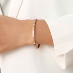 Korean-Style Titanium Bracelet with Numbers Charm