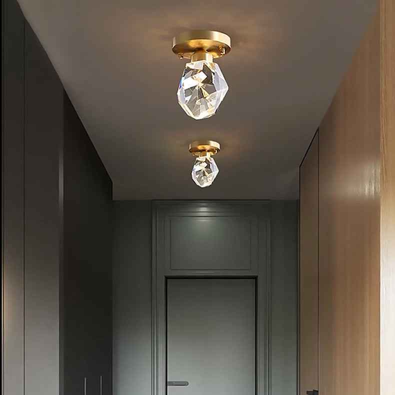 Crystal Aisle Ceiling Light - Elegant Luxury Glass & Metal Pendant Lighting