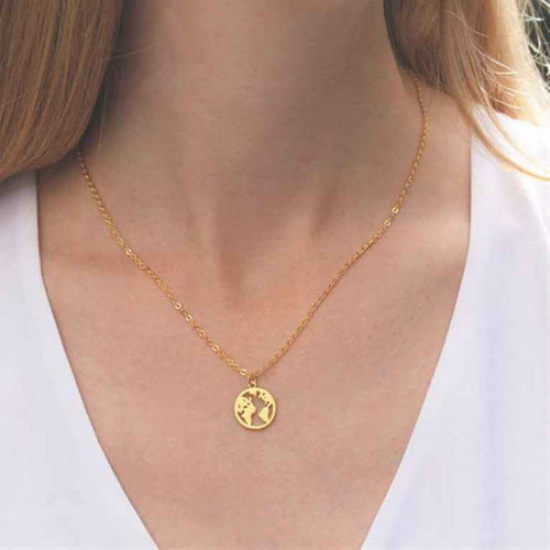 Atlas Circle Pendant Necklace for Timeless Elegance