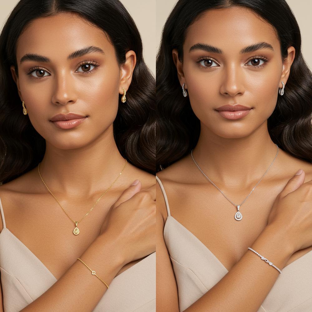gold vs silver jewelry comparison on different skin tones