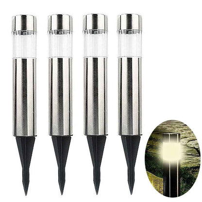 Solar Lawn Lights - Eco-Friendly Cylindrical Design for Bright Outdoor Spaces