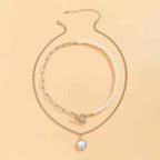 Élodie Pearl Layer Necklace - Elegant Multi-Layered Design for Timeless Style