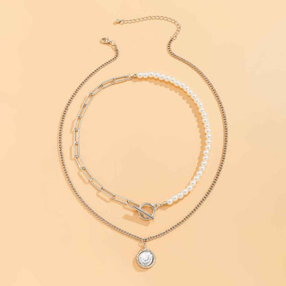 Élodie Pearl Layer Necklace - Elegant Multi-Layered Design for Timeless Style