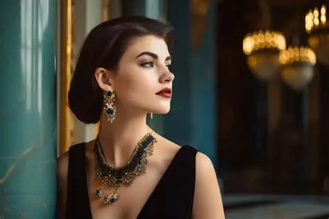 what necklace to wear with a black dress